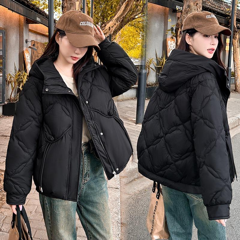 Short down cotton clothes winter women's new light and thin loose short small fashion coat