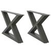 VidaXL Coffee Table Legs 2 Pieces Anthracite 60 X (30-31,3) Cm Steel 4012690