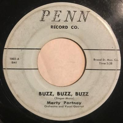 Disque 7 pouces MARTY PORTNOY - Buzz, Buzz, Buzz / Just For You 1002 Penn Record Co. Jazz américain d'occasion