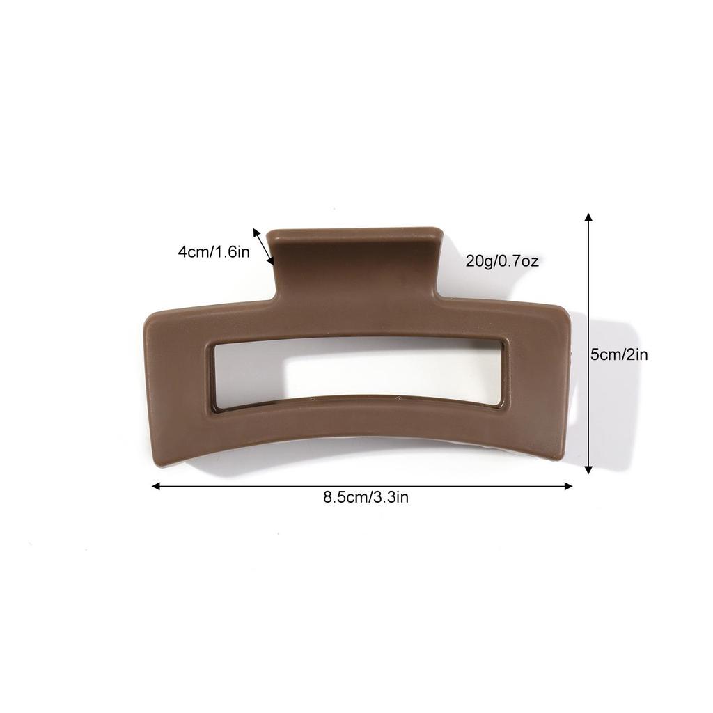 8.5cm Matte Korean Style Square Hair Clip: Elegant Half-Up Shark Clip for Women's New Updo Hair Styling