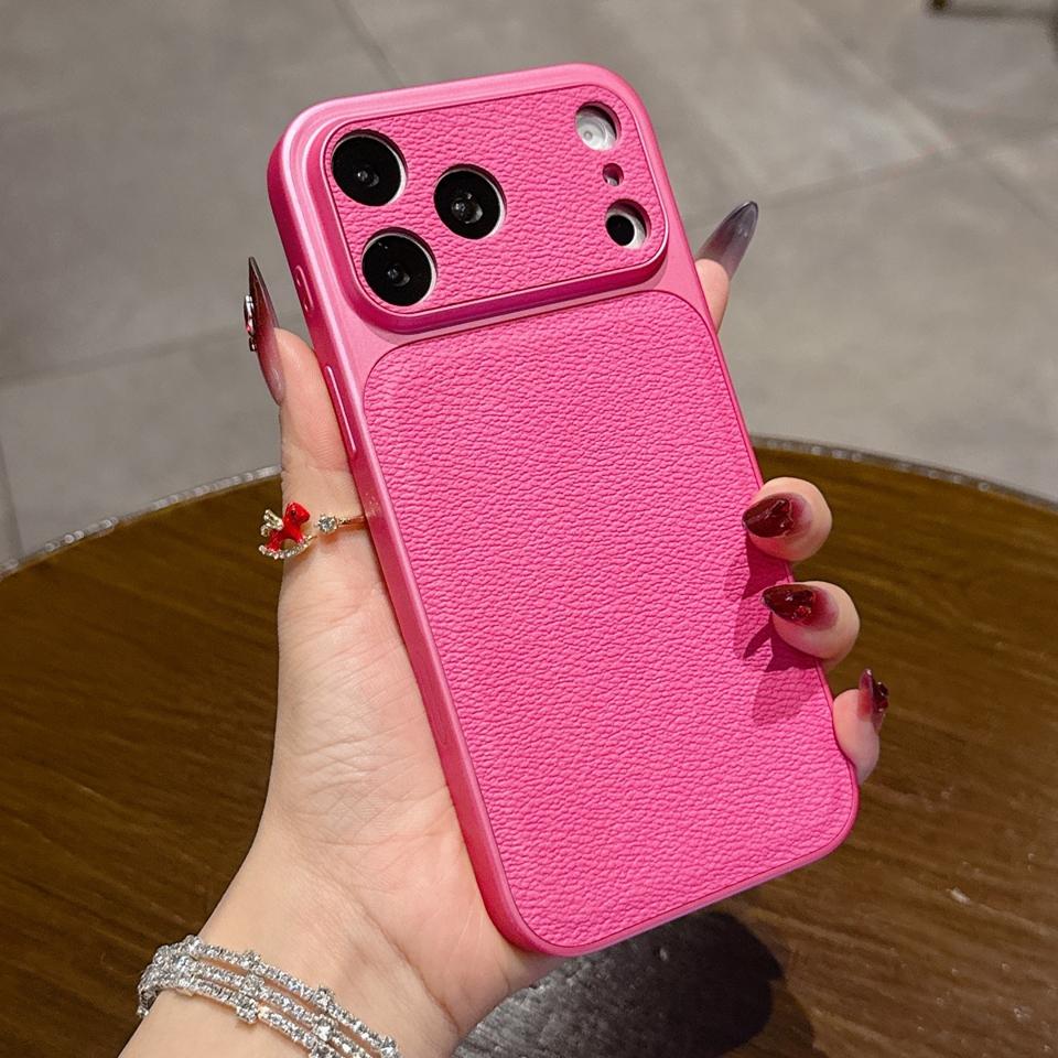 Süßes Leder Handyhülle Für Für Iphone 17 Air 13 14 1 16 17 Pro Max 16Pro 17Pro Offiziell Großes Fenster Stoßfest Schutzhülle