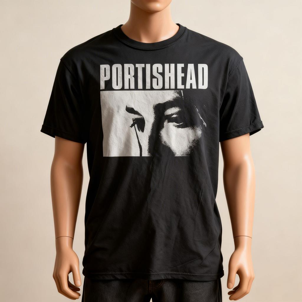 Rara Camicia Portishead Anni '90 Riproduzione T-shirt digitale taglie large Uomo Donna