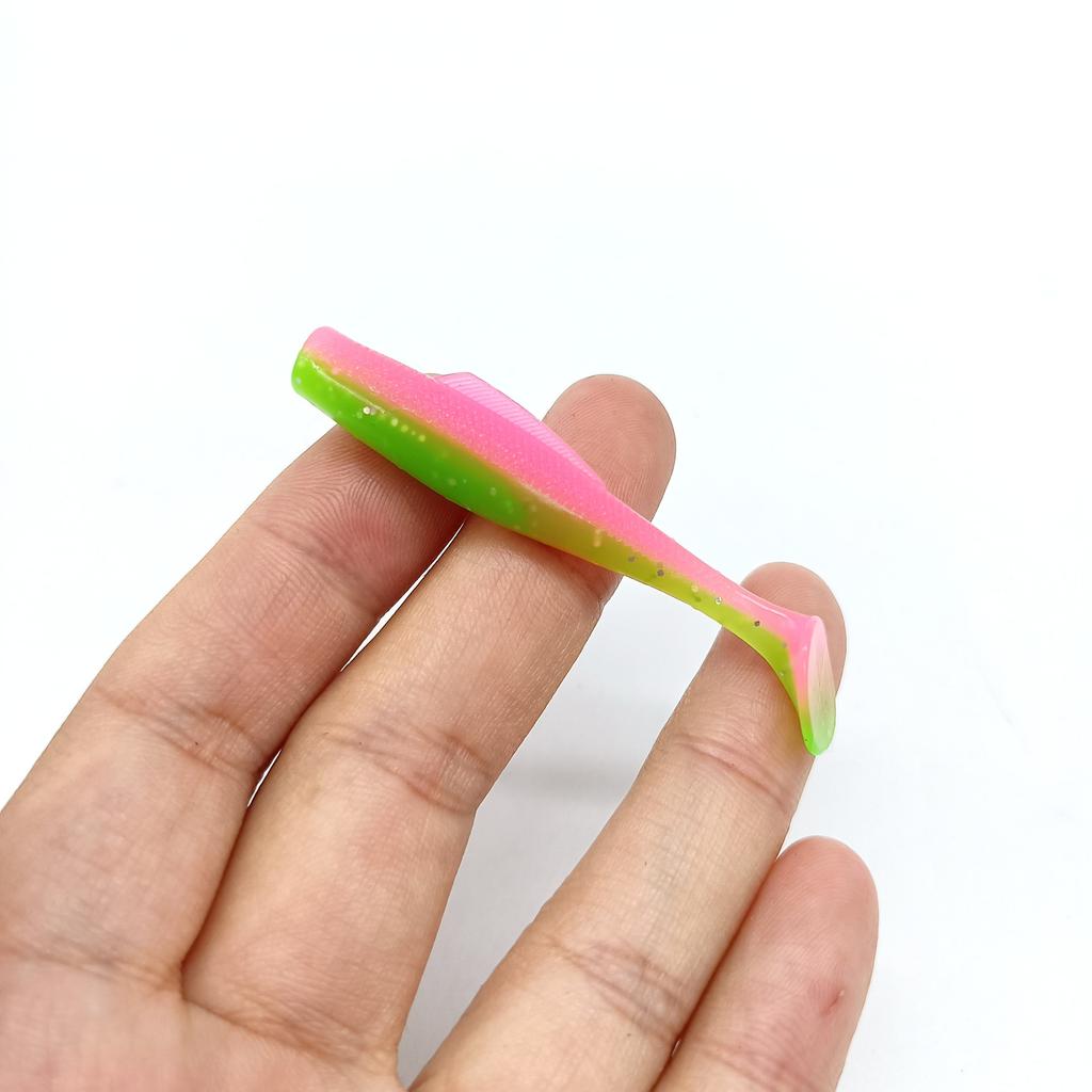 DUODUOYU 6 SZT NOWA MIĘKKA PRZYNĘTA WĘDKARSKA TPE 1,7g/55mm Ogon T Miękki Silikonowy Wobbler Smuga Na Szczupaka Okonia Przynęty Wędkarskie