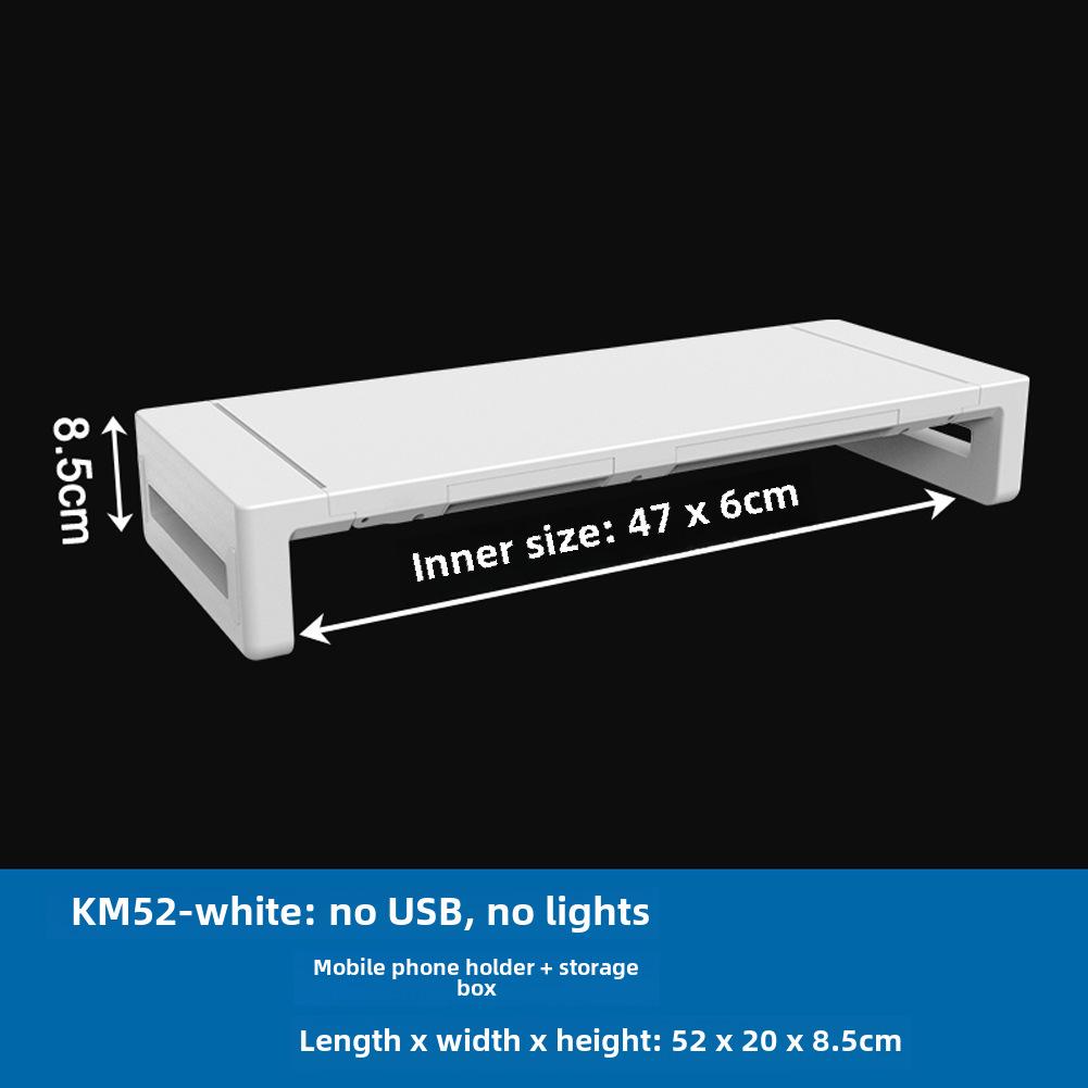 Foldable USB Docking Monitor Stand with Fast Charging & Desktop Storage