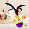 Colorful Feather Pet Feather Sliding Toy Rotating Pet Fun Roller Fun Interactive Cat Toys  Kitten
