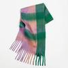 Premium color plaid scarf women's winter warm scarf mohair thickened scarf versatile shawl