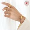 Light Luxury Seven-Color Zircon Gold-Plated Magnetic Bracelet with Titanium Steel Double-Sided Closure