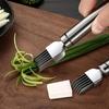 Practical Stainless Steel Scallion Cutter with Ergonomic Handle | Onion & Garlic Shredder for Kitchen Efficiency