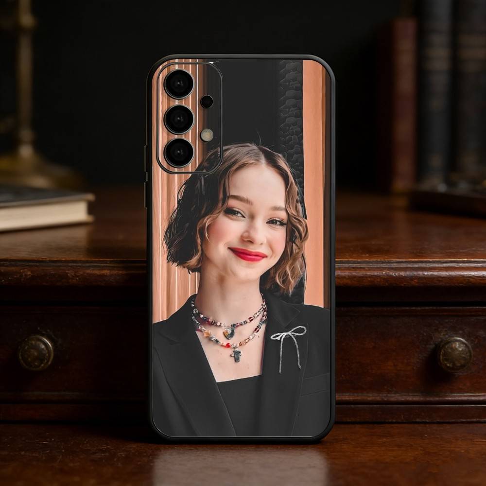 Lovely E-Emma Actor M-Myers Phone Case For Samsung S25,24,23,22,30,21,10,9,Ultra,Plus,Lite Soft Black Case