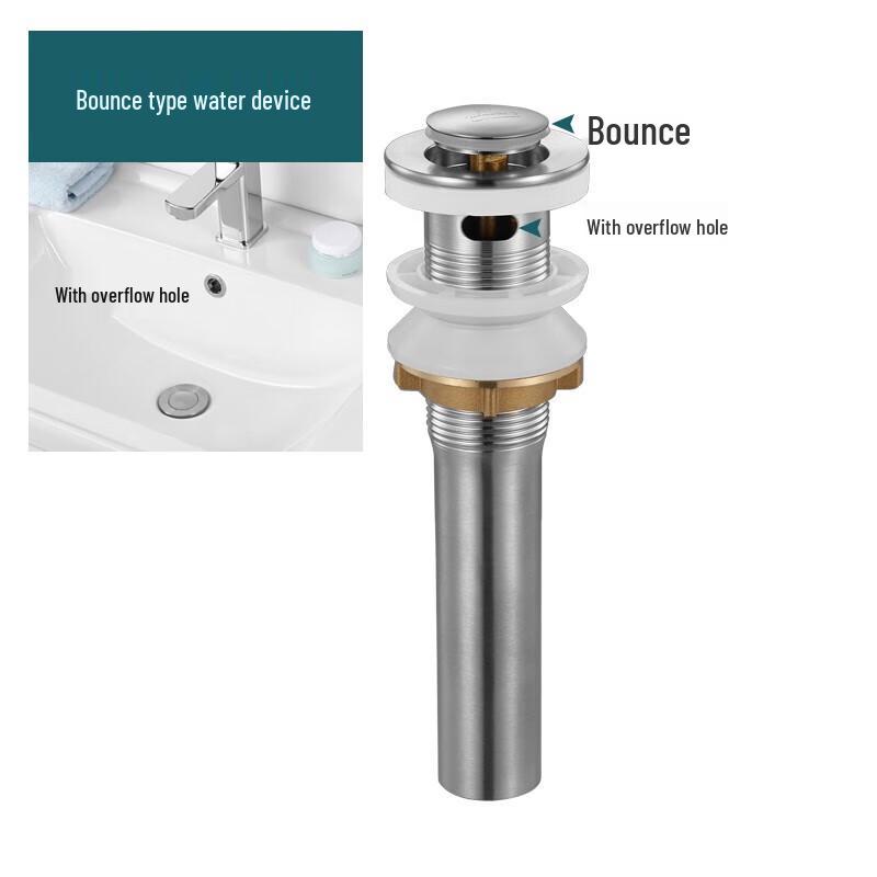 Submarine Stainless Steel Pop-Up Basin Drain