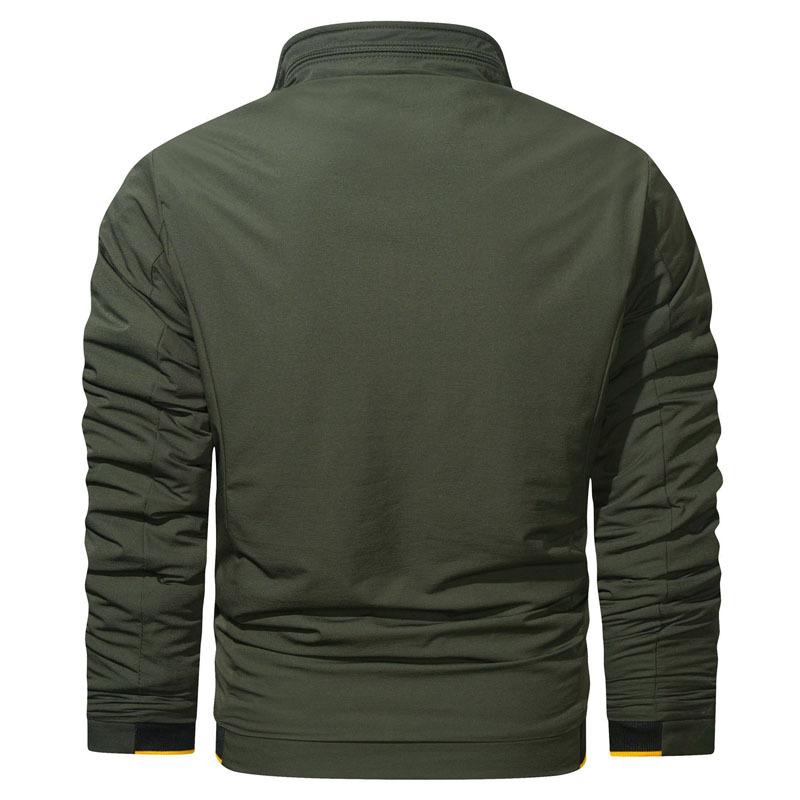 

Осенне-зимняя куртка с воротником-стойкой, мужская молодежная корейская версия, утолщенная, повседневная, красивая зимняя куртка, одежда XXXXL зелёный