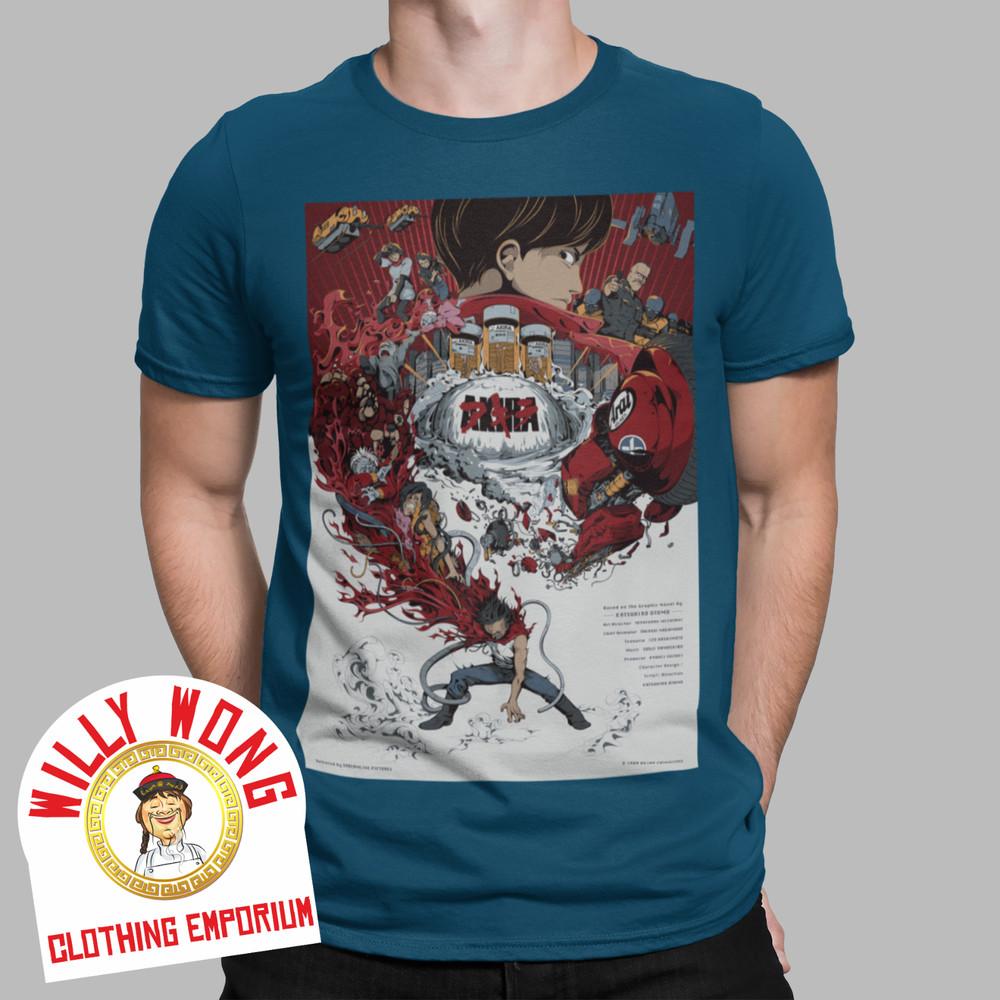Akira T-Shirt Retro Racer Movie Poster Pill Action 80s 90s Action SCIFI Classic Unisex T-Shirt S