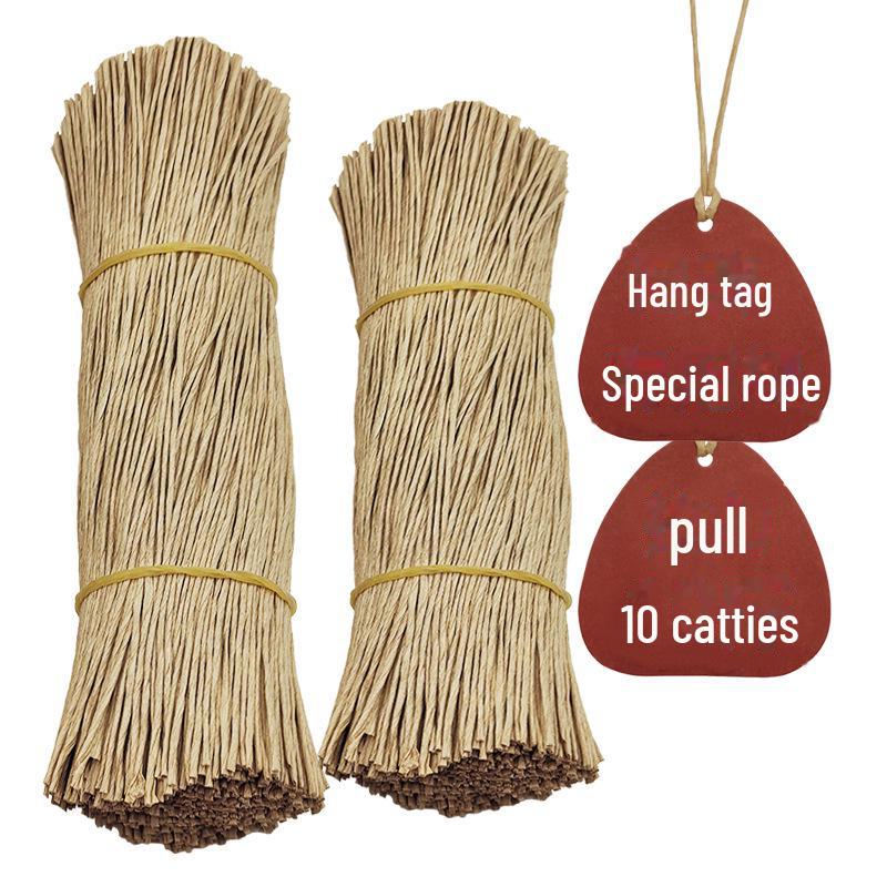 

1mm Eco-Friendly Kraft Paper Rope Ring for Tags and Packaging - Biodegradable and Natural 15cm x 1000 pieces Natural