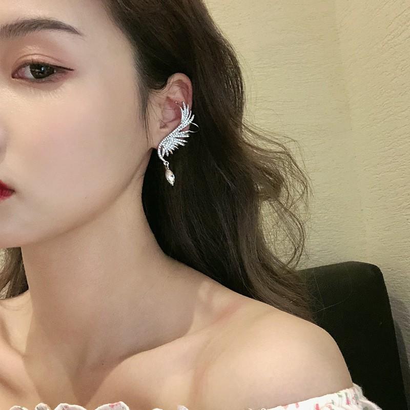 

[HF]#1Pair Unique Temperament Angel Wing Elf s Water Drop Earrings For Women Jewelry Accessries Gifts