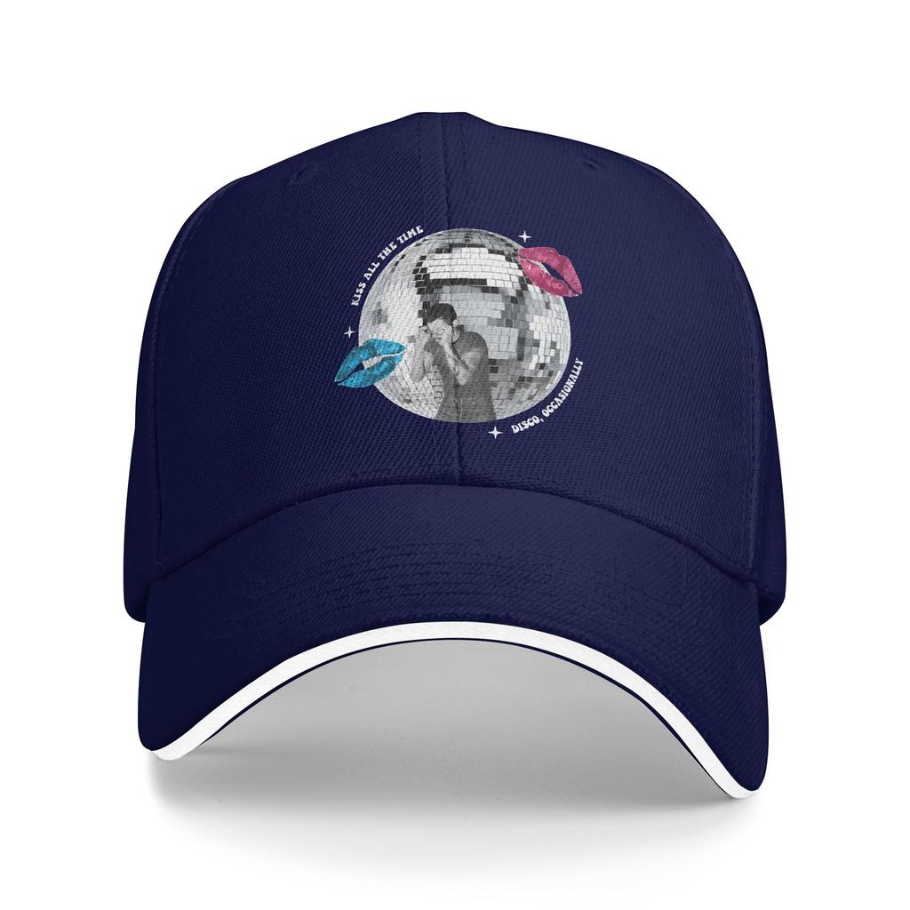 Disco Music Kiss All The Time Harrys Baseball Caps Hip Hop Styles Sandwich Caps Unisex Style Adjustable Dad Hat Outdoor
