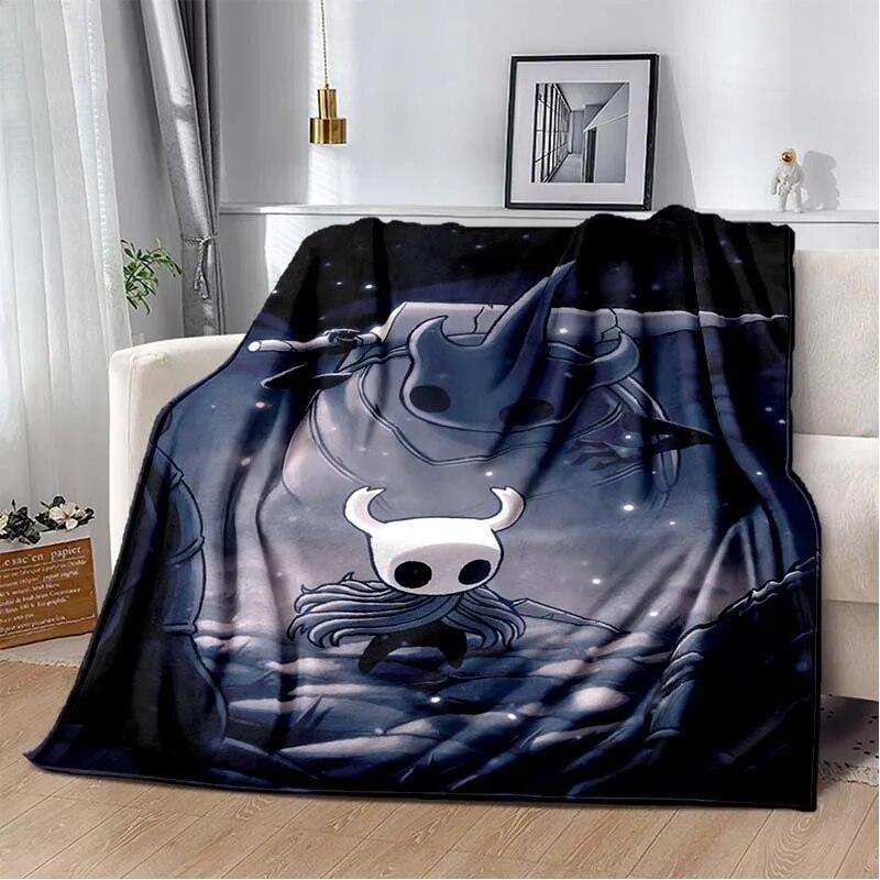 Spill Hollow Knight 3D-trykket Kunst Fleecepledd for Senger Fottur Piknik Tykk Dyne Sengeteppe Fleece Kastepledd