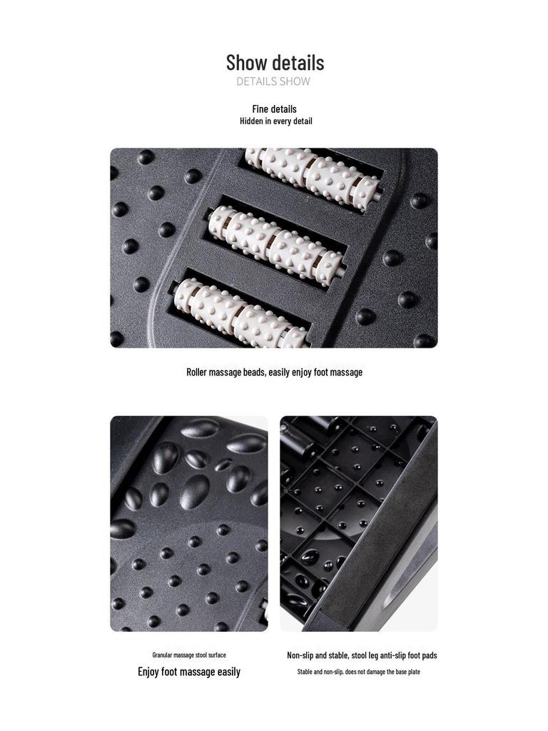 Office Footrest: Ergonomic Lumbar Support, Massage Footstool for Pregnant Women & Car Use