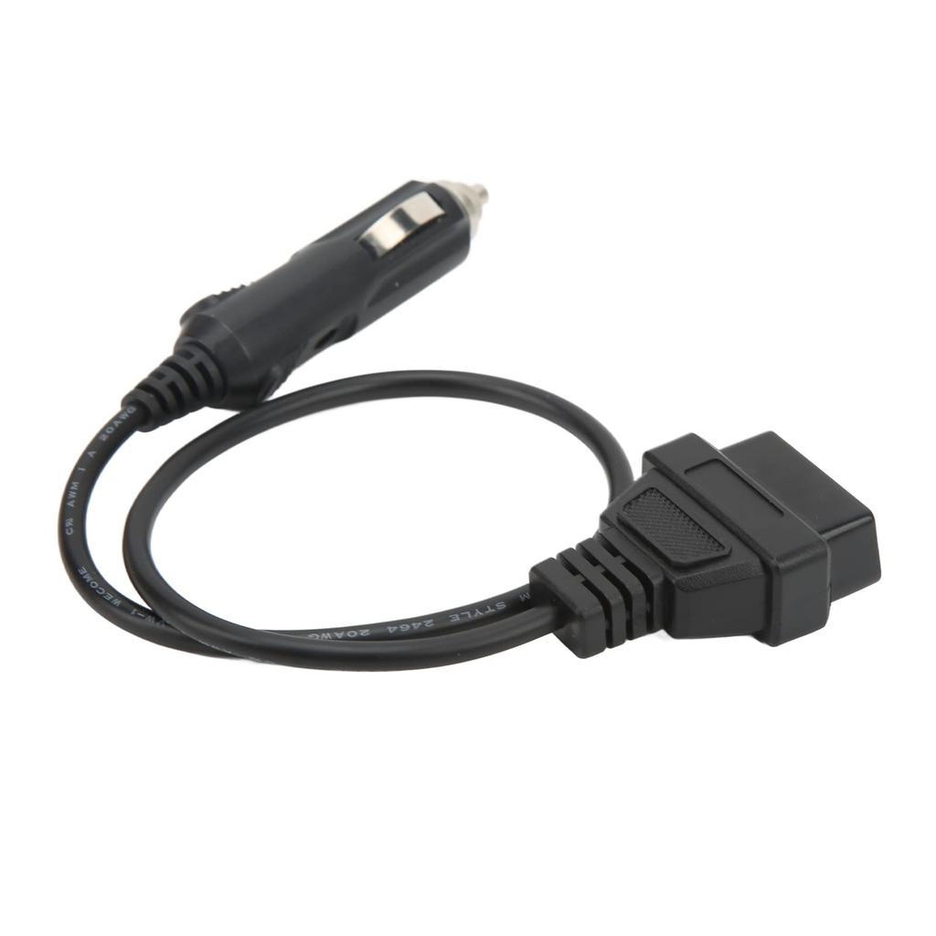 OBD2 Female To Cigarette Lighter Cable Emergency Power Memory Saver Diagnostic Adapter Cable Compatible with 16 Pin Socket