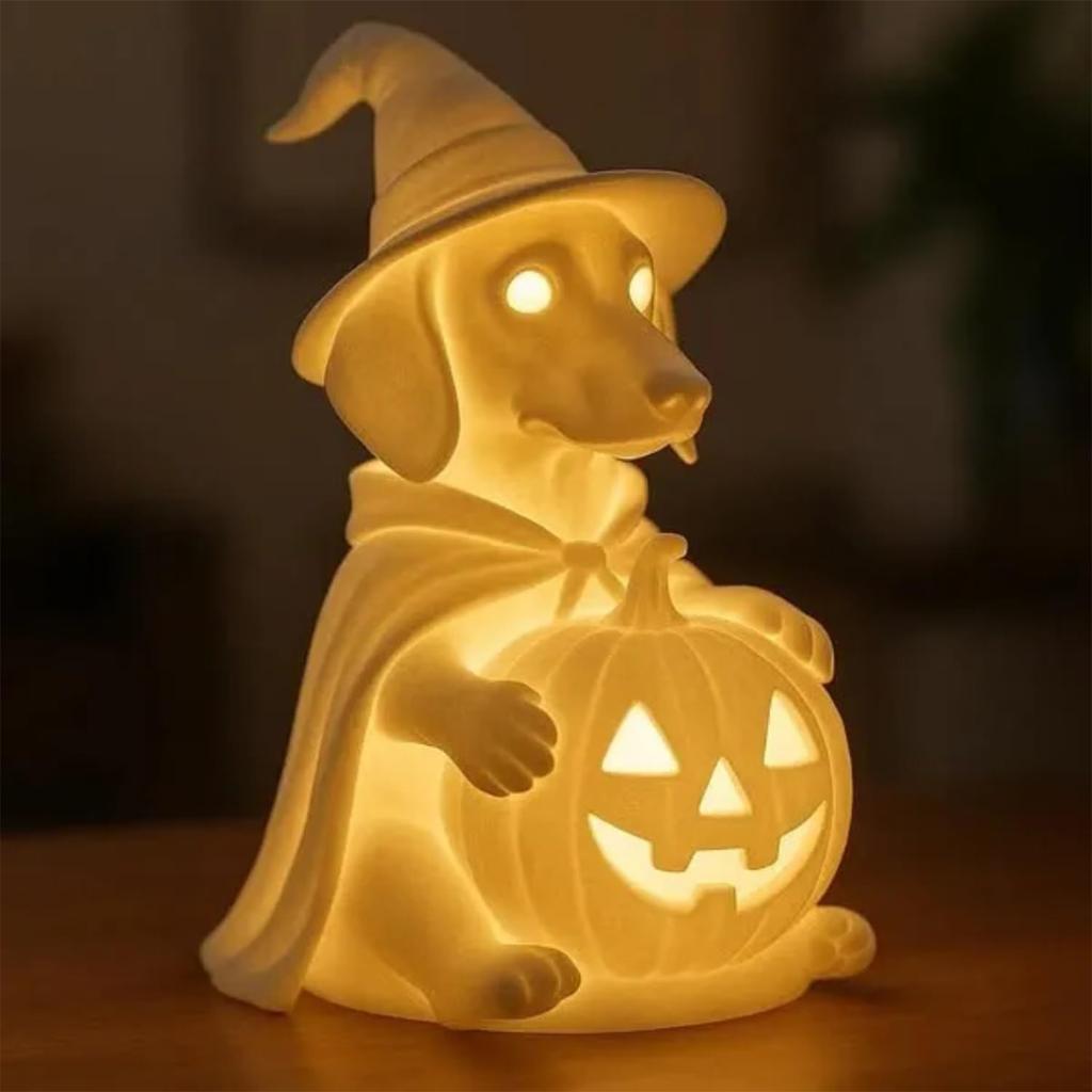 Halloween Decorations Cute Halloween Nightlight LED Ghost Dog Lamp Ghost Puppy Night Light for Home Bedroom Party Decorations