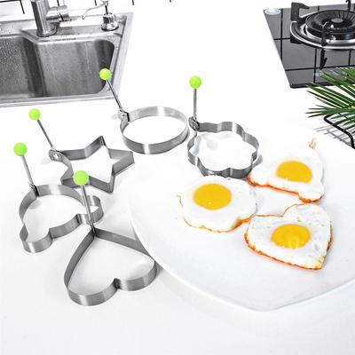 Paslanmaz Çelik Omlet Yapıcı Yaratıcı DIY Omlet Krep Kalıbı Omlet Dekorasyon Aleti Pişirme Aleti Mutfak Aksesuarları Alet Yüzük
