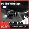 Bilklistermärke 4 st/Set Metallbilhjulsdäckventil Luftventilhatt För Tesla Modell 3 Y S X 2021 Roadster Cybertruck Leksaksbil