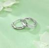 S925 Sterling Silver Mirror-Finish Hoop Earrings - Women's Luxe Style, Light and Niche Circular Ear Clips for Autumn/Winter.