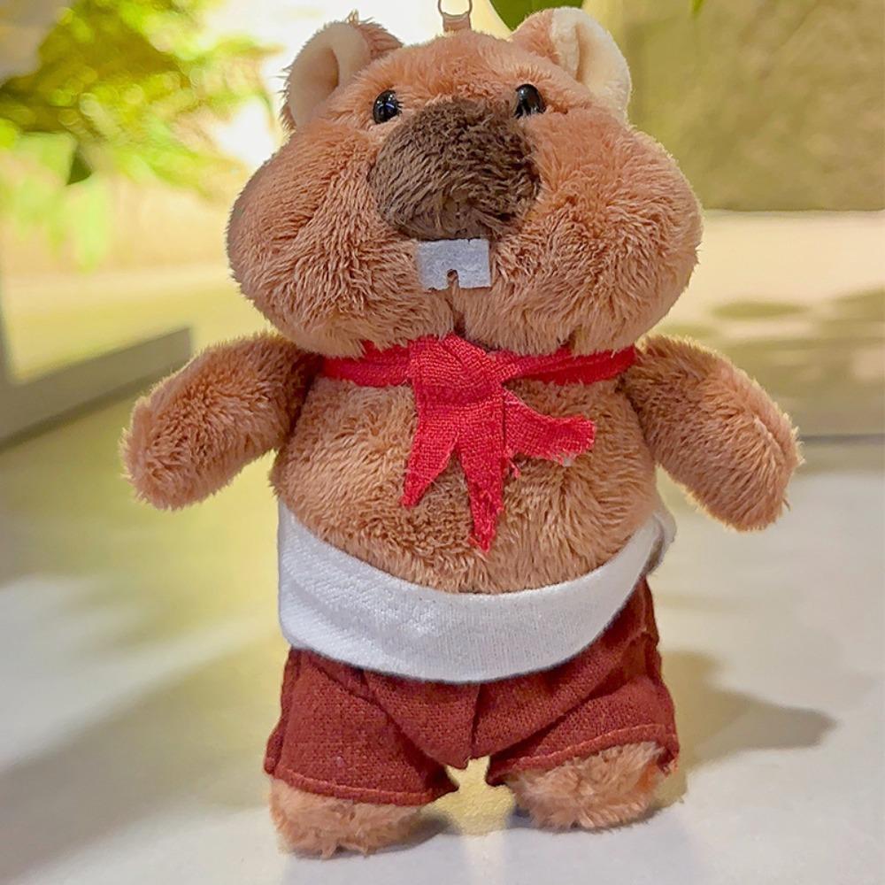 

Lovely Groundhog Plush Keychain Stuffed Doll Plush Bag Pendant Groundhog Backpack Doll Accessories style D