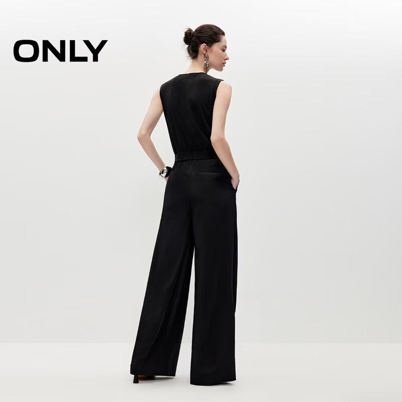 ONLY Women's Wrap V-Neck Wide-Leg Jumpsuit