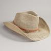 Outdoor Cowboy Strawhat Wide Brim Sun Hat with Wind Lanyard Breathable Casual Beach Hat (Khaki)