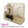 3D Wooden Puzzle DIY Assemble Mechanical Marble Run Gear Model Building Kit Steam Science Puzzles Educational Toys Gift for Kids