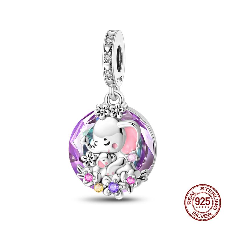 New In Charms Copper Fit 3Mm Original Bracelet Necklace Womens Sweetheart Bear Charms Beads Diy Fine Jewelry Gift