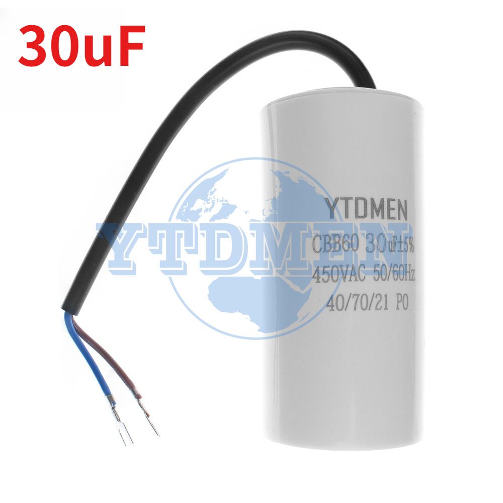 CBB60 Capacitor 450V AC Motor Run Capacitors 4UF 6UF 8UF 10UF 12UF 18UF 20UF 30UF 40UF 50UF 60UF for Washing Machine, Water Pump