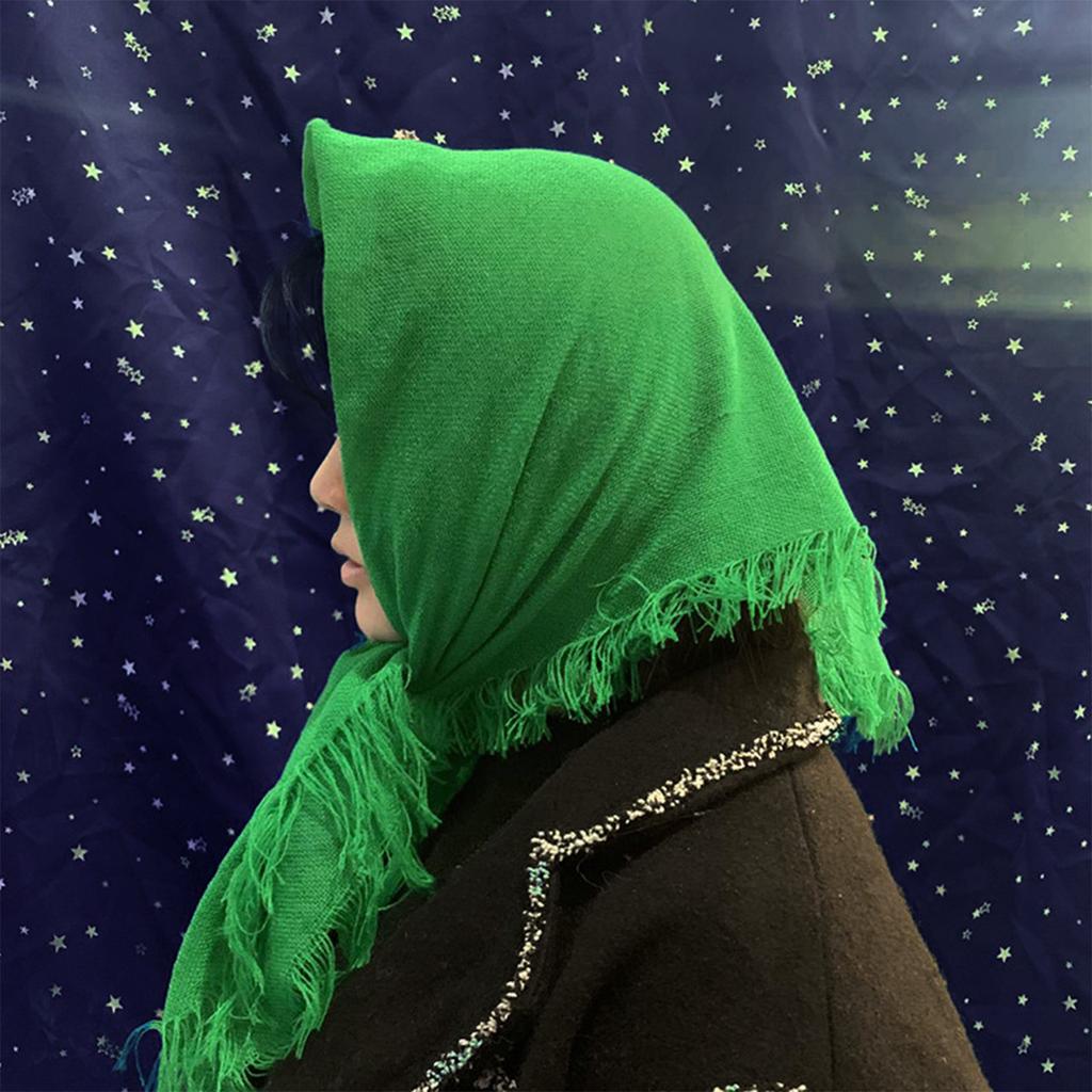 Popular Rural Headwrap for Adult Unisex Fashion Solid Color Furry Trim Headcover Breathable Thin Bandanas for All Age