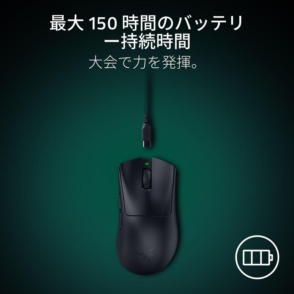 Razer DeathAdder V4 Pro Wireless Gaming Mouse, Ultra-Lightweight At 56g, Includes 8000Hz Dongle, High-Precision 2nd-Generation Focus Pro 45K Optical