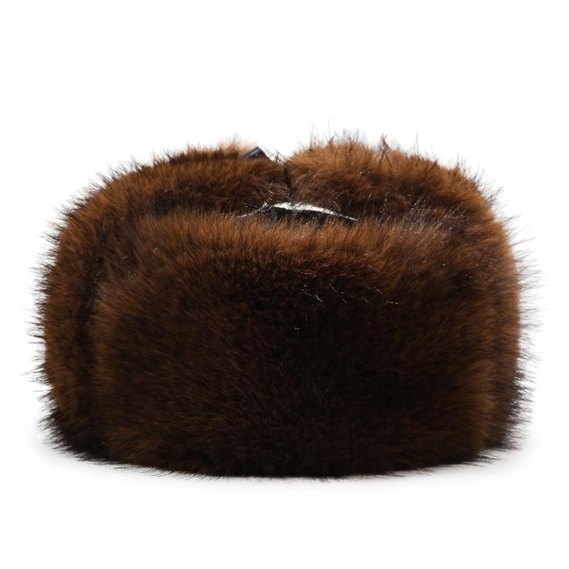 Hat Men's winter ear protection hat Windproof and cold proof Thickened warm imitation fox fur Prince landlord hat