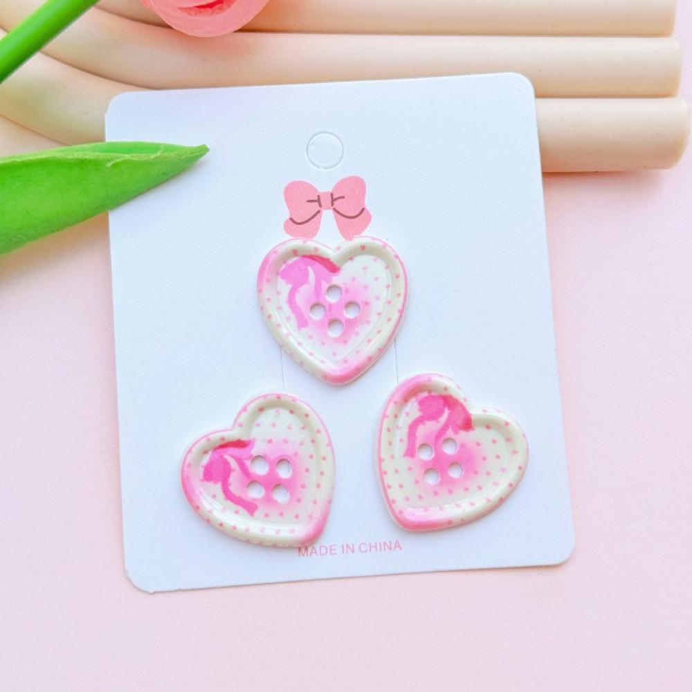 50 PCS New Resin Buttons Vintage Cute Garment Ornaments DIY Plaid Doll Accessory