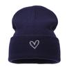 Thickened Heart Design Knit Hat For Men And Women Winter Wear