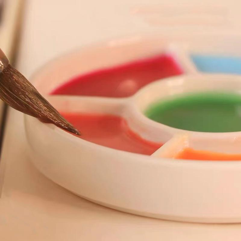 Watercolor Palette Oil Color Palette Ceramic Art Paint Drawing Tray Pallet Professional Calligraphy Office Painting Supplies