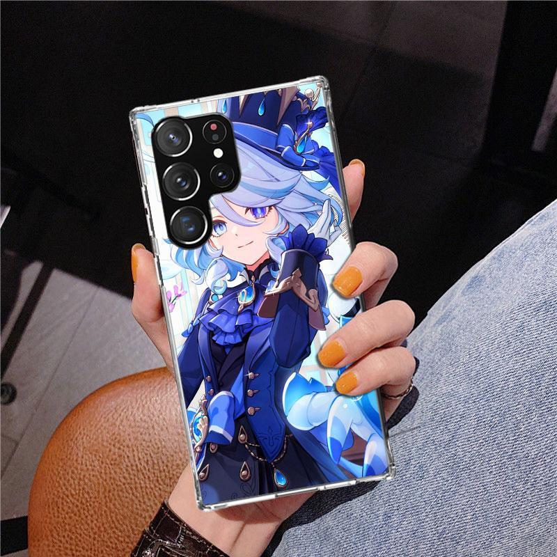 Genshin Impact Furina Phnoe Case for Samsung Galaxy S26 S25 Edge S23 S24 Ultra S22 Plus S21 S20 FE Unique Cover Soft Coque Galax