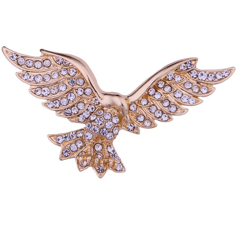 Eagle Rhinestone Alloy Brooch - Trendy Unisex Fashion Pin & Clothing Accessory
