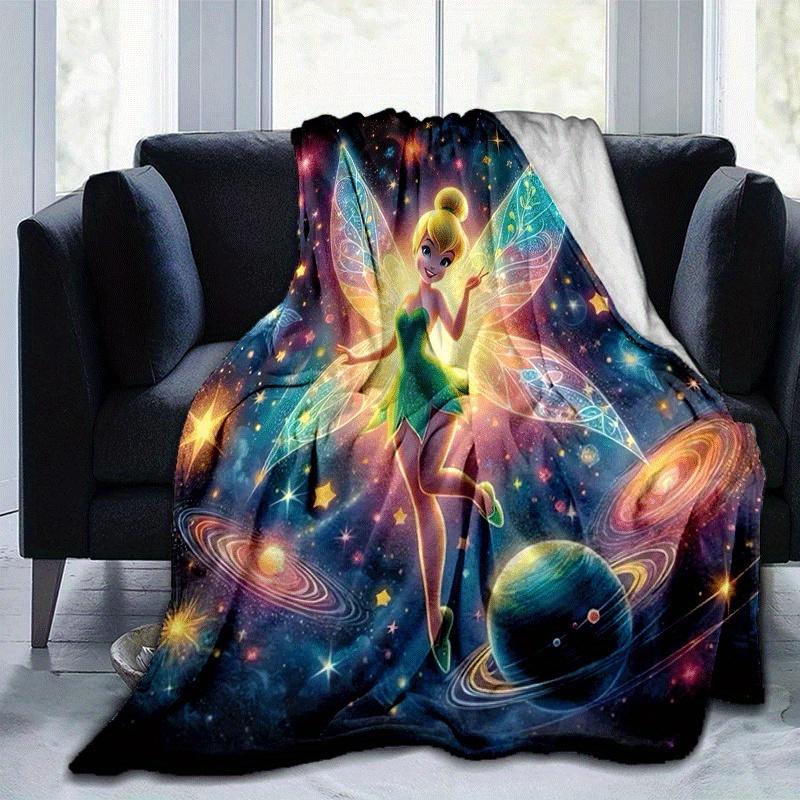 

1pc Tinker Bell Printing Blanket - Soft, All-Season Throw for Living Room, Bedroom,Personalized Gift with Adorable Cartoon Design 80cmx120cm(31inx47in)