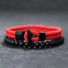 Mode 2 stuks/set Heren Armband Natuurlijke 6mm Onyx Steen Kralen Armband Homme 4mm Touw Nautische Armband Vrijetijdsaccessoires Pulseria