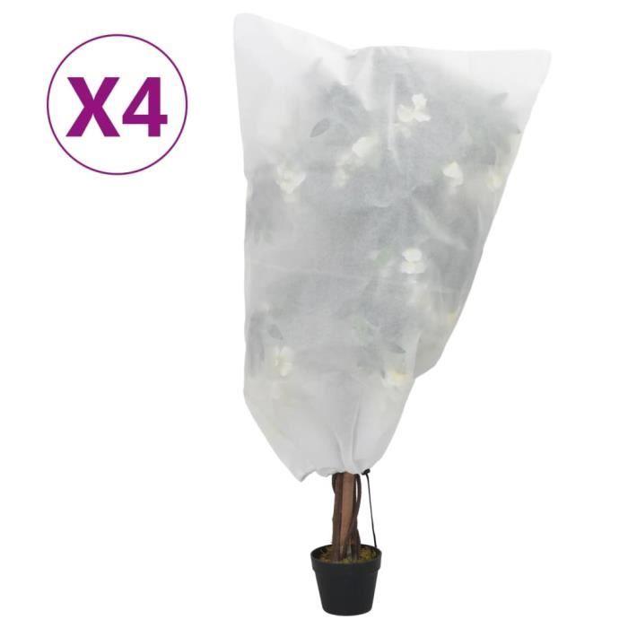VidaXL Housses de protection pour plantes avec cordon de serrage 4 pcs 364865