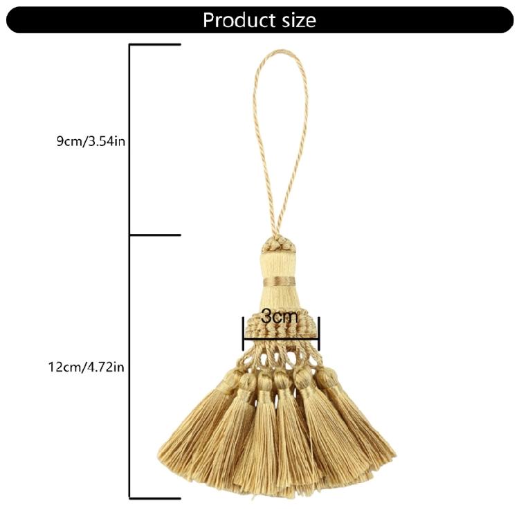 2PCS Ethnic Type Curtain Hangings Pendants Handmade Curtain Tiebacks Decoration for Living Space