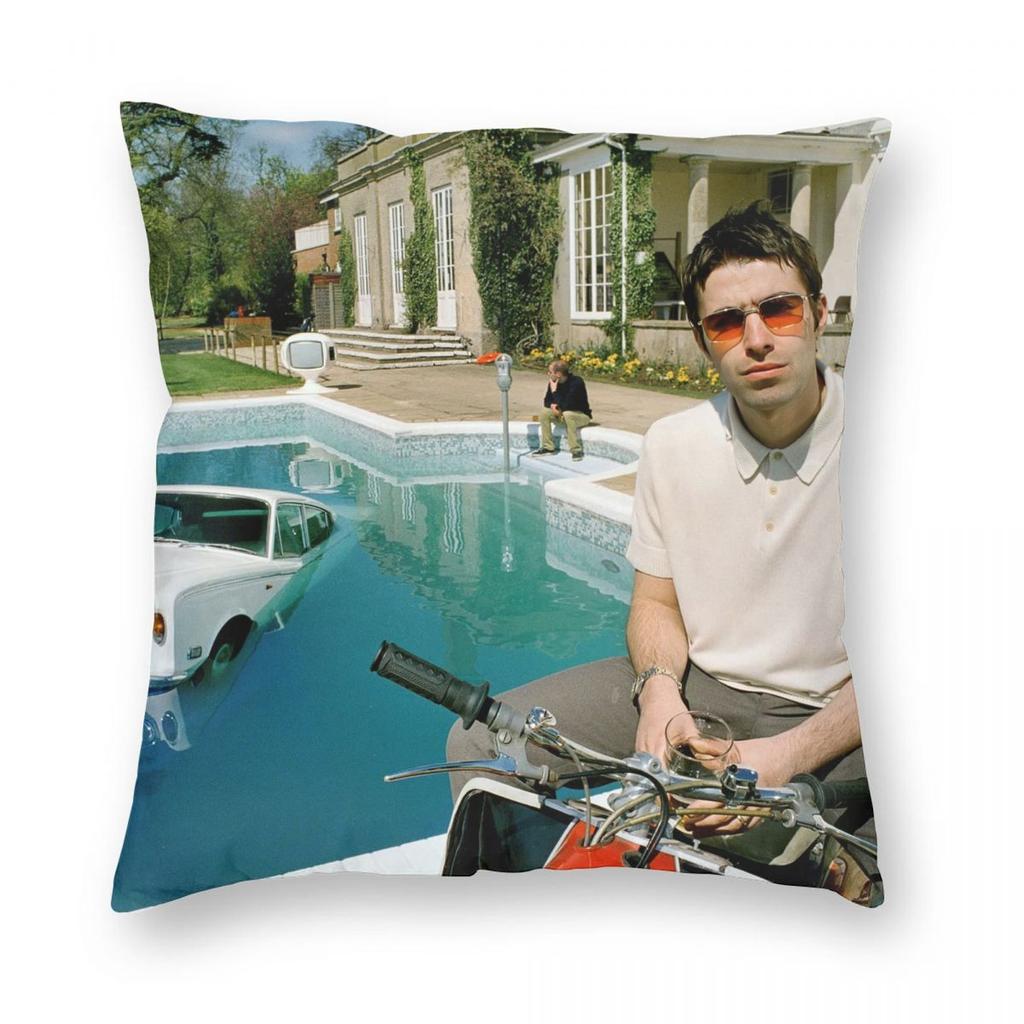 O-Oasis Rock Band Pillowcase Printing Polyester Cushion Cover Decorations Throw Pillow Case Cover Home Zippered 45X45cm