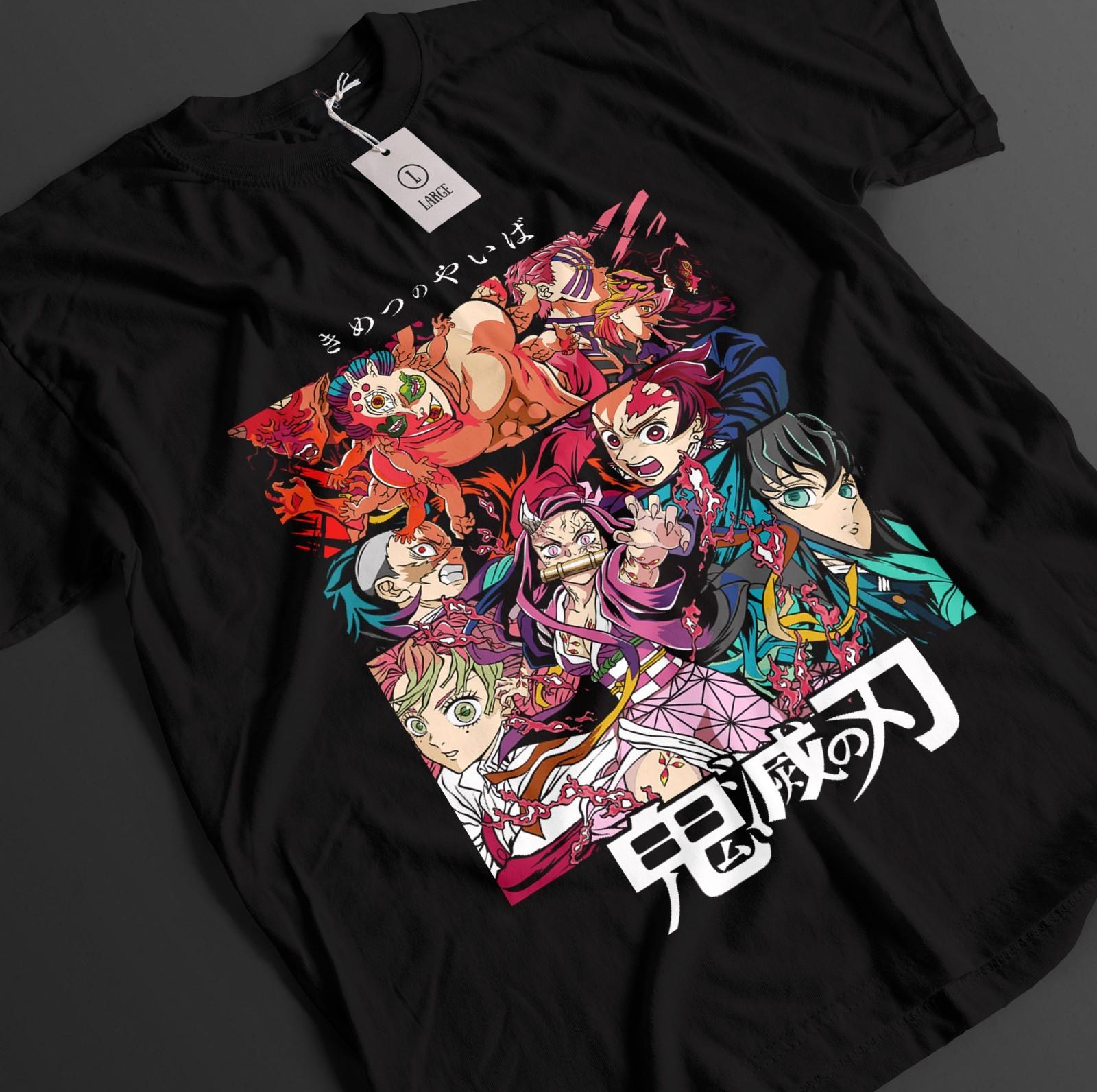 

Demon Slayer Shirt Tanjiro T-Shirt Mens Womens Tees Top Zenitsu KNY Nezuko Inosuke Akaza Muzan Tee 3XL