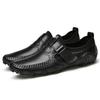 Fashion Genuine Leather Men Casual Shoes Handmade Italian Soft Hollow Out Leather Shoe for Men Breathable Summer Driving Shoes Zapatos