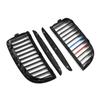 BBJH7 MAGICKIT Kidney Grill Gloss Black with M-Color Fins Glossy Black ABS For BMW 3 Series E90 Sedan 4-DOOR 2005-2008 CAR Accessories