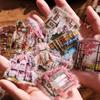 1box/50Pcs Travel Themed Stickers for Tin Box Retro Landscape for Journal Album DIY Crafts