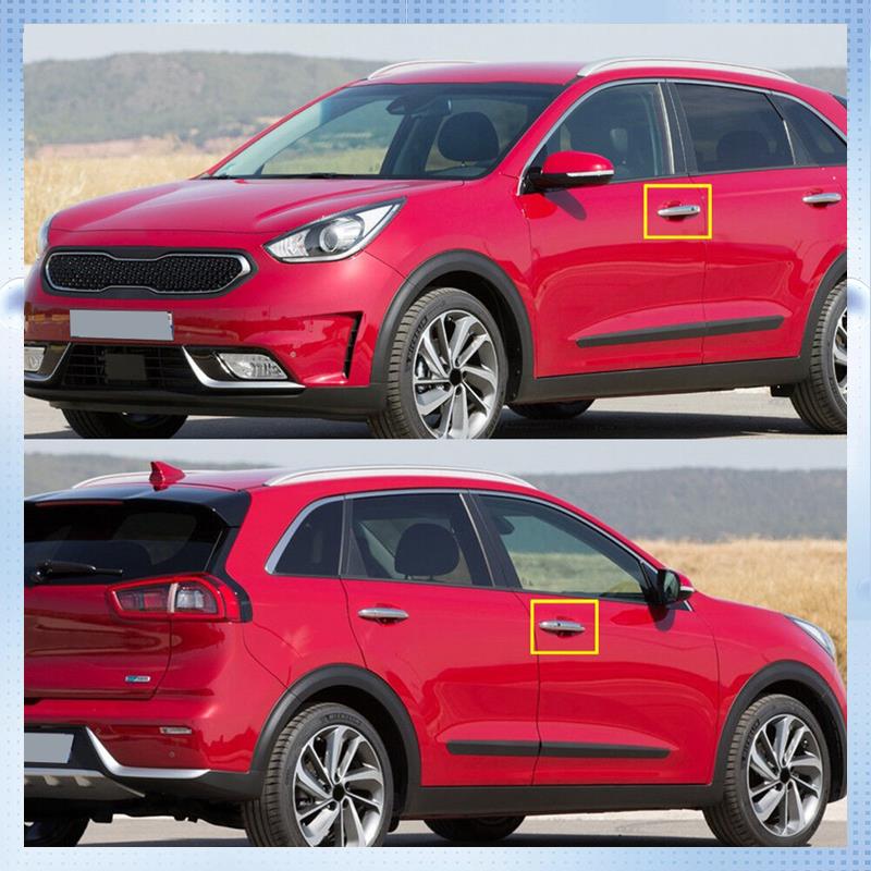 Пластиковая ручка передней двери 82651-G5210CR для Kia Niro 2016-2018 Наружная ручка-тяга Защелка 82651 G5210 Black  Silver
